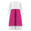 Alvivi Kids Girls Medieval Renaissance Victorian Retro Dress Loose Sleeve High Waist Ruffled Maxi Dresses Hot Pink 12 Years view 2
