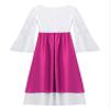 Alvivi Kids Girls Medieval Renaissance Victorian Retro Dress Loose Sleeve High Waist Ruffled Maxi Dresses Hot Pink 12 Years view 4