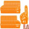 Sinmoe 24 Pcs Mini Foam Finger Baseball Fan Mini Foam Finger, We're #1 Sports Themed Party Supplies for Baseball Hockey Football Basketball Events Team Gifts(Orange) view 1