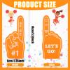 Sinmoe 24 Pcs Mini Foam Finger Baseball Fan Mini Foam Finger, We're #1 Sports Themed Party Supplies for Baseball Hockey Football Basketball Events Team Gifts(Orange) view 2