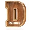 Customized Name Large Wooden Piggy Bank for Boys Girls Alphabets Letter A-Z Coins Bills Money Change Bank Box Initial on Clear Cover (Laser Engraved Name) Personalized-9", Alphabet-D view 1