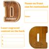 Customized Name Large Wooden Piggy Bank for Boys Girls Alphabets Letter A-Z Coins Bills Money Change Bank Box Initial on Clear Cover (Laser Engraved Name) Personalized-9", Alphabet-D view 4