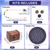 CREATCABIN Tarot Astrology Dice Pendulum Board Set Tarot Astrological Dice Chakra Amethyst Pendants Dowsing Pendulum Kit Witchcraft Wiccan Altar Supplies Spiritual Power for Divination Meditation view 2