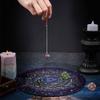 CREATCABIN Tarot Astrology Dice Pendulum Board Set Tarot Astrological Dice Chakra Amethyst Pendants Dowsing Pendulum Kit Witchcraft Wiccan Altar Supplies Spiritual Power for Divination Meditation view 3