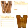 Customized Name Large Wooden Piggy Bank for Boys Girls Alphabets Letter A-Z Coins Bills Money Change Bank Box Initial on Clear Cover (Laser Engraved Name) Personalized-9", Alphabet-W view 4
