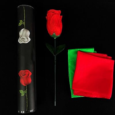 blue-ther Rose Change Magic Tricks Color Changing Twin Rose Flower Silk Magic for Magicians Stage Close up Illusions Gimmicks Mentalism Props