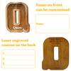 Customized Name Large Wooden Piggy Bank for Boys Girls Alphabets Letter A-Z Coins Bills Money Change Bank Box Initial on Clear Cover (Laser Engraved Name) Personalized-9", Alphabet-Q view 4
