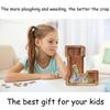 Customized Name Large Wooden Piggy Bank for Boys Girls Alphabets Letter A-Z Coins Bills Money Change Bank Box Initial on Clear Cover (Laser Engraved Name) Personalized-9", Alphabet-N view 4