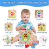 Wooden Activity Cube | Montessori Toys for 1 2 3 Year Old Toddlers | One Year Old 1st 2st First Birthday Gift | Educational Toys for 12+ Months Baby Boys Girls | Bonus Sorting & Stacking Game (Blue) view 2