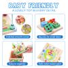Wooden Activity Cube | Montessori Toys for 1 2 3 Year Old Toddlers | One Year Old 1st 2st First Birthday Gift | Educational Toys for 12+ Months Baby Boys Girls | Bonus Sorting & Stacking Game (Blue) view 4