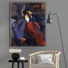 DIY Oil Painting Kit,The Cellist Painting by Amedeo Modigliani Arts Craft for Home Wall Decor view 3