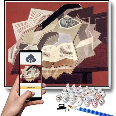 DIY Oil Painting Kit,The Open Book Painting by Juan Gris Paint by Number Kit On Canvas for Beginners