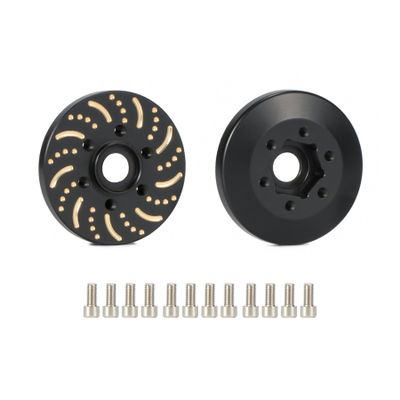 AMK 2Pcs 78g 1/10 RC Crawler Brass Weight 6mm Extended Wheel Hubs 12mm Hex Adapters 2.2 1.9 Beadlock Wheel Rims Universal for Axial SCX10 Capra TRX6 VS4-10 Gen8 Element Enduro TRX4 Upgrades (6mm)