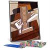 DIY Oil Painting Kit,The Pipe Painting by Juan Gris Paint by Numbers Kit for Kids and Adults view 1
