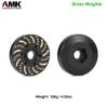 AMK 2Pcs 128g 1/10 RC Crawler Brass Weight 9mm Extended Wheel Hubs 12mm Hex Adapters 2.2 1.9 Beadlock Wheel Rims Universal for Axial SCX10 Capra TRX6 VS4-10 Gen8 Element Enduro TRX4 Upgrades (9mm) view 3