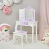 Teamson Kids - Starry Sky Print Gisele Medium Vanity - White/Lavender view 3