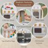Teamson Kids Little Chef Memphis Wooden Play Kitchen for Toddlers with 16 Accessories, Realistic Pretend Cooking Set with Microwave Oven Sink Faucet Storage for Kids Ages 3+ Gray Gold Marble view 4