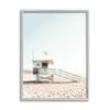 Lifeguard Hut Coastal Beach, 24 x 30 Inch Framed Gicle Print view 1