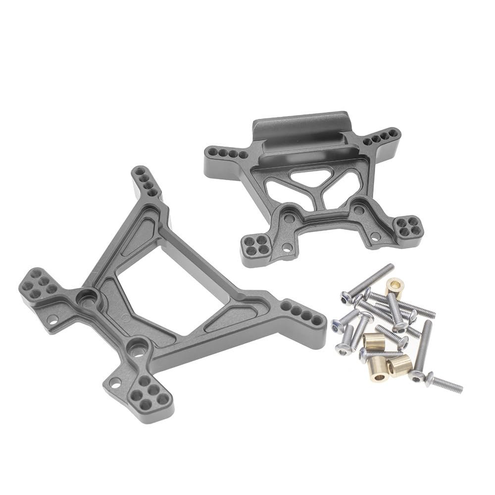 CODA RACING RC Alloy Front&Rear Shock Tower for Traxxas 1/10 4WD Rustler 4X4(VXL), Hoss(VXL)-Replaces Part 6738 6739