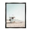 Stupell Industries Lifeguard Hut Photography Black Framed Floater Canvas Wall Art Design by Sisi and Seb view 1