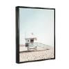 Stupell Industries Lifeguard Hut Photography Black Framed Floater Canvas Wall Art Design by Sisi and Seb view 2