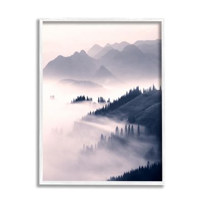 'Foggy Mountain Nature'| Framed Giclee Art