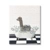 Stupell Industries Llama in Bathtub Canvas Wall Art Design by Amelia Noyes view 1