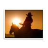 Cowboy Sunset Silhouette Western, 24 x 30 Inch Framed Gicle Print view 1