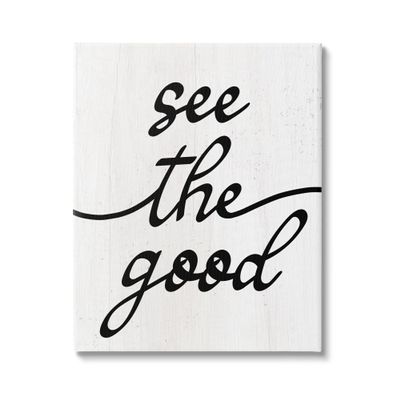 Stupell Industries See The Good Rustic Canvas Wall Art Design by Lil' Rue