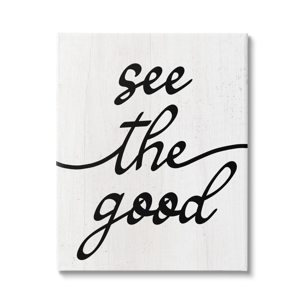 Stupell Industries See The Good Rustic Canvas Wall Art Design by Lil' Rue