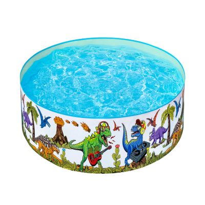Bestway| Dinosaur Paddling Pool, Kiddie Swimming Pool, Inflatable Above Ground Pool, Outdoor Garden Pool, 183cm x 38cm