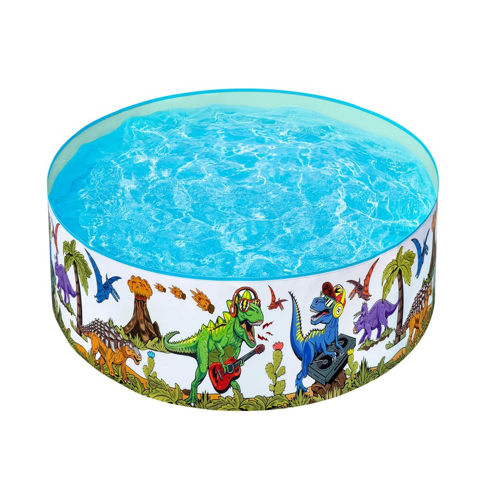 Bestway| Dinosaur Paddling Pool, Kiddie Swimming Pool, Inflatable Above Ground Pool, Outdoor Garden Pool, 183cm x 38cm