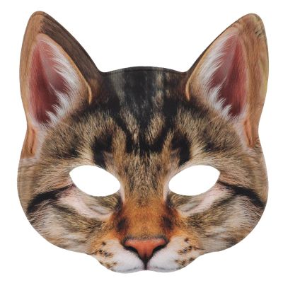 Aiffort 1Pcs Halloween Realistic Cat Masks Animal Cat Mask Masquerade Cosplay Accessories for Halloween Christmas Easter Novelty Costume Party Accessory (E-Style Cat Mask)