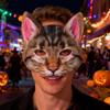 Aiffort 1Pcs Halloween Realistic Cat Masks Animal Cat Mask Masquerade Cosplay Accessories for Halloween Christmas Easter Novelty Costume Party Accessory (E-Style Cat Mask) view 3