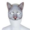 Aiffort 1Pcs Halloween Realistic Cat Masks Animal Cat Mask Masquerade Cosplay Accessories for Halloween Christmas Easter Novelty Costume Party Accessory (A-Style Cat Mask) view 2