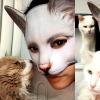 Aiffort 1Pcs Halloween Realistic Cat Masks Animal Cat Mask Masquerade Cosplay Accessories for Halloween Christmas Easter Novelty Costume Party Accessory (A-Style Cat Mask) view 4
