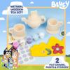 Bluey Paint & Play Tea Set - 6-Piece Wooden Set, Customize with Paint & Stickers, 2 Wearable Crowns, Fun Toys for Kids, Cute Birthday Party Decorations, Pretend Play view 3