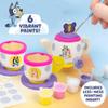 Bluey Paint & Play Tea Set - 6-Piece Wooden Set, Customize with Paint & Stickers, 2 Wearable Crowns, Fun Toys for Kids, Cute Birthday Party Decorations, Pretend Play view 4