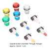 Tyenaza 32mm Arcade Game Push Button, 5 Colors LED Light Self Reset DIY Arcade Machine Button Switch for Gamepads view 3