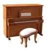 WOMELF 1:12 Miniature Piano with Stool Musical Instrument Model for House Decor Musical Instrument Home Decoration view 1