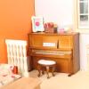 WOMELF 1:12 Miniature Piano with Stool Musical Instrument Model for House Decor Musical Instrument Home Decoration view 3