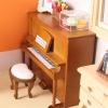 WOMELF 1:12 Miniature Piano with Stool Musical Instrument Model for House Decor Musical Instrument Home Decoration view 4