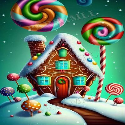 1000 Piece Adult Puzzle, Colorful Candy Christmas House, Puzzle Educational Gift, Room Decor Exercise Willpower