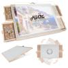ALL4JIG 1500 Pieces 2-in-1 Tilting & Rotating Puzzle Board for Adults Gifts, Wooden Jigsaw Puzzle Table with 4 Drawers, Portable Board with Lazy Susan and Cover, 25.2" x 34.2" view 1