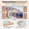 ALL4JIG 1500 Pieces 2-in-1 Tilting & Rotating Puzzle Board for Adults Gifts, Wooden Jigsaw Puzzle Table with 4 Drawers, Portable Board with Lazy Susan and Cover, 25.2" x 34.2" view 2