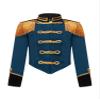 CHICTRY Kids Girls Halloween Cosplay Costumes Ringmaster Circus Jacket Coat Drummer Fancy Dress up Peacock Blue 14 Years view 1