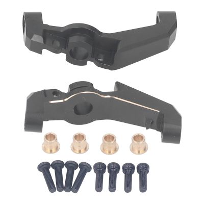 2PCS Caster Block C Hub Black Brass Stylish Antirust Caster Blocks Front C Hub for Axial 1/18 UTB18 Capra RC Crawler
