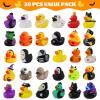 30 Pcs Jeep Ducks for Ducking, Halloween Ducks for Jeeps Ducking, Halloween Rubber Ducks for Kids, Assortment Mini Rubber Duckie Toys for Trick or Treat Fillers Baby Bath Shower Toys (Halloween, 30) view 2