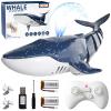 2.4Ghz Remote Control Whale Shark Toys for Boys Kids, 1:18 Scale High Simulation Whale Shark for Pool, Electric RC Shark Fish Toys with Light & Spray Water Function for 4 5 6 7 8 9 Year olds Kid view 1