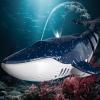 2.4Ghz Remote Control Whale Shark Toys for Boys Kids, 1:18 Scale High Simulation Whale Shark for Pool, Electric RC Shark Fish Toys with Light & Spray Water Function for 4 5 6 7 8 9 Year olds Kid view 2